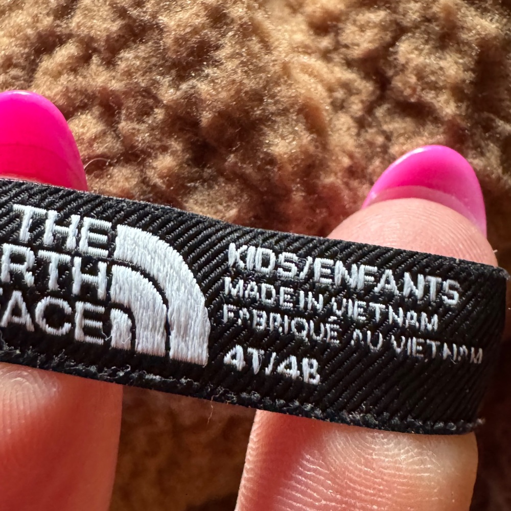 Kids blue North Face rain jacket w/ fleece lining 4T - Picture 2 of 3